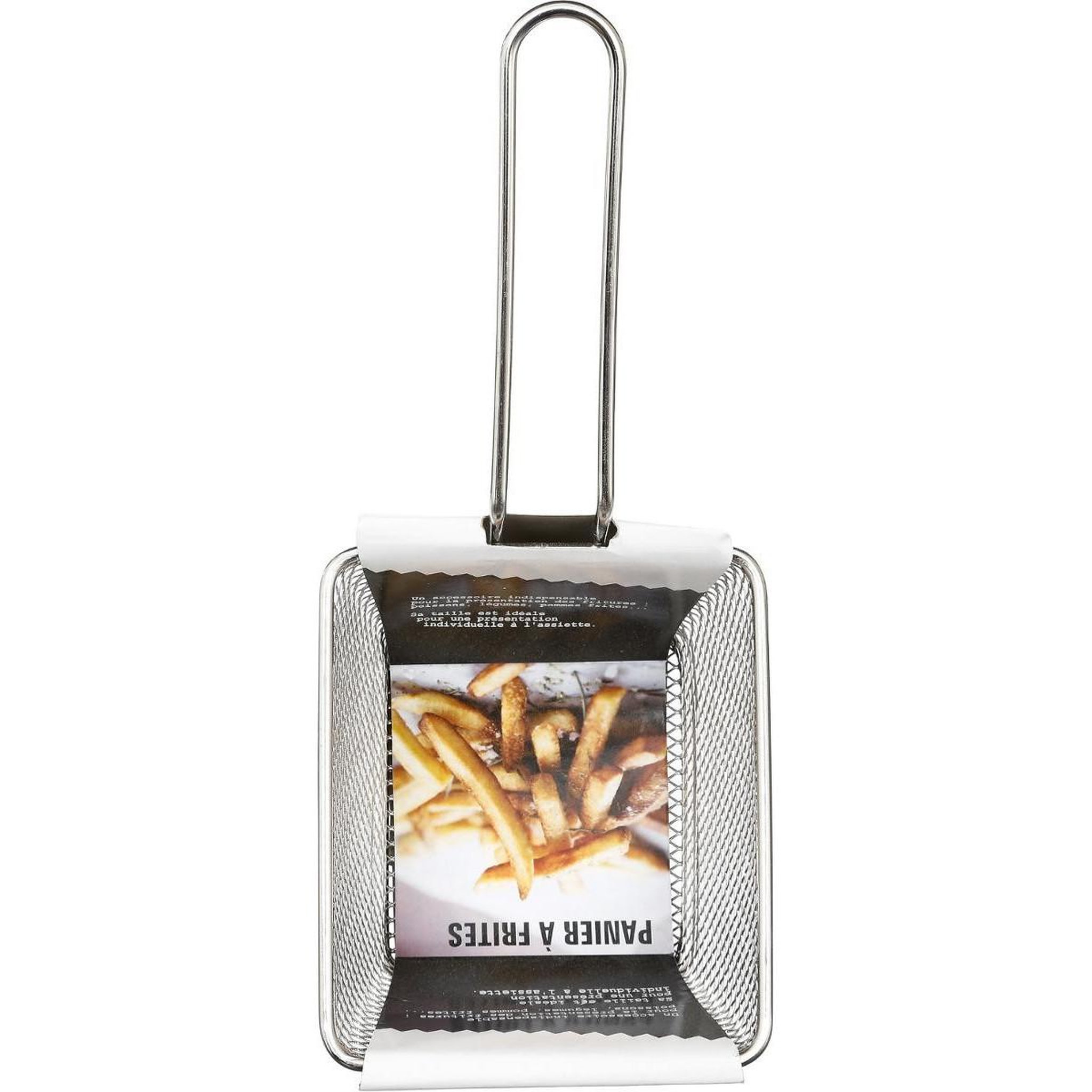 Voir la diapositive 3 : SECRET DE GOURMET Panier à frites rectangulaire  frito  20cm gris