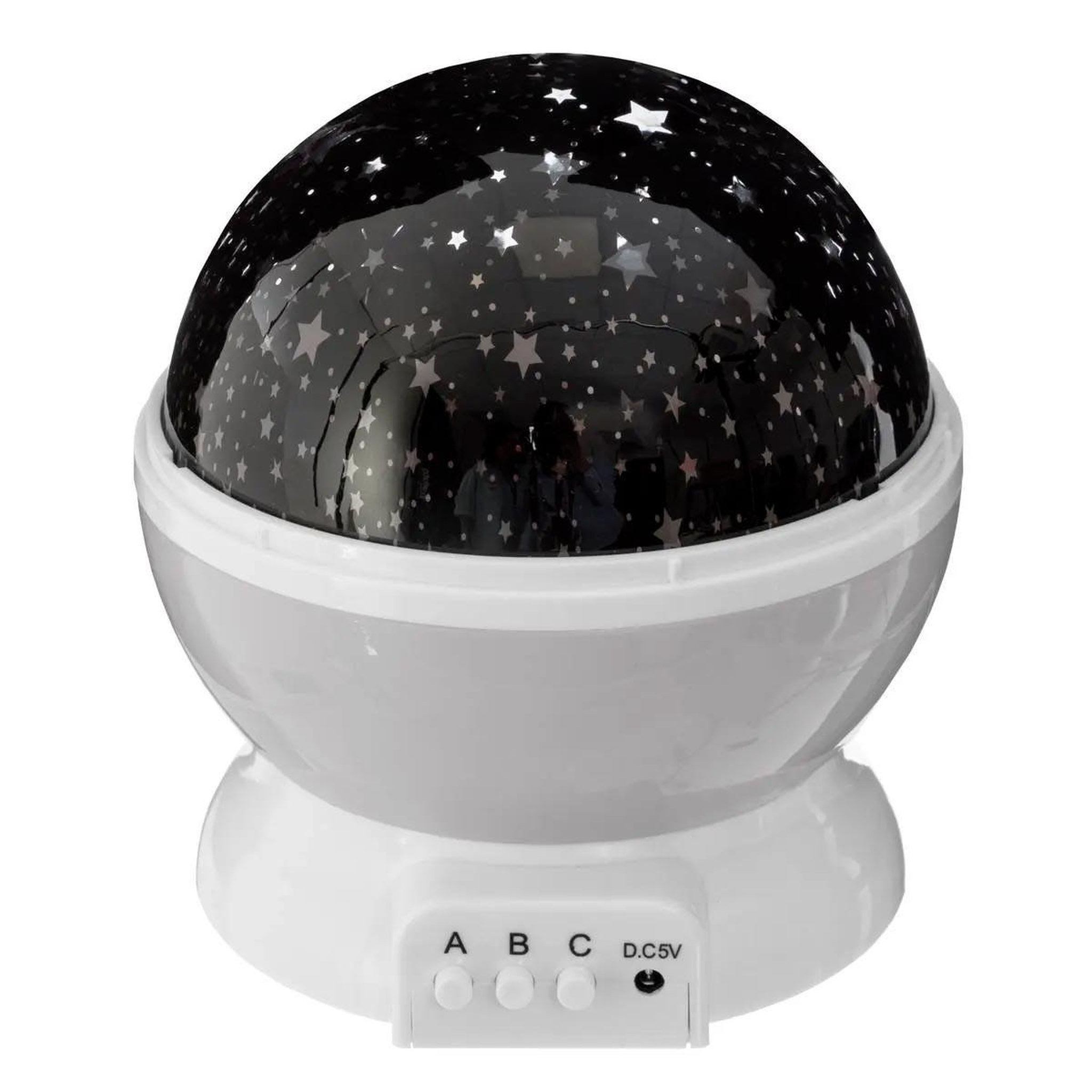 Voir la diapositive 2 : Atmosphera Kids Veilleuse Projecteur Rotative  Etoile  14cm Gris