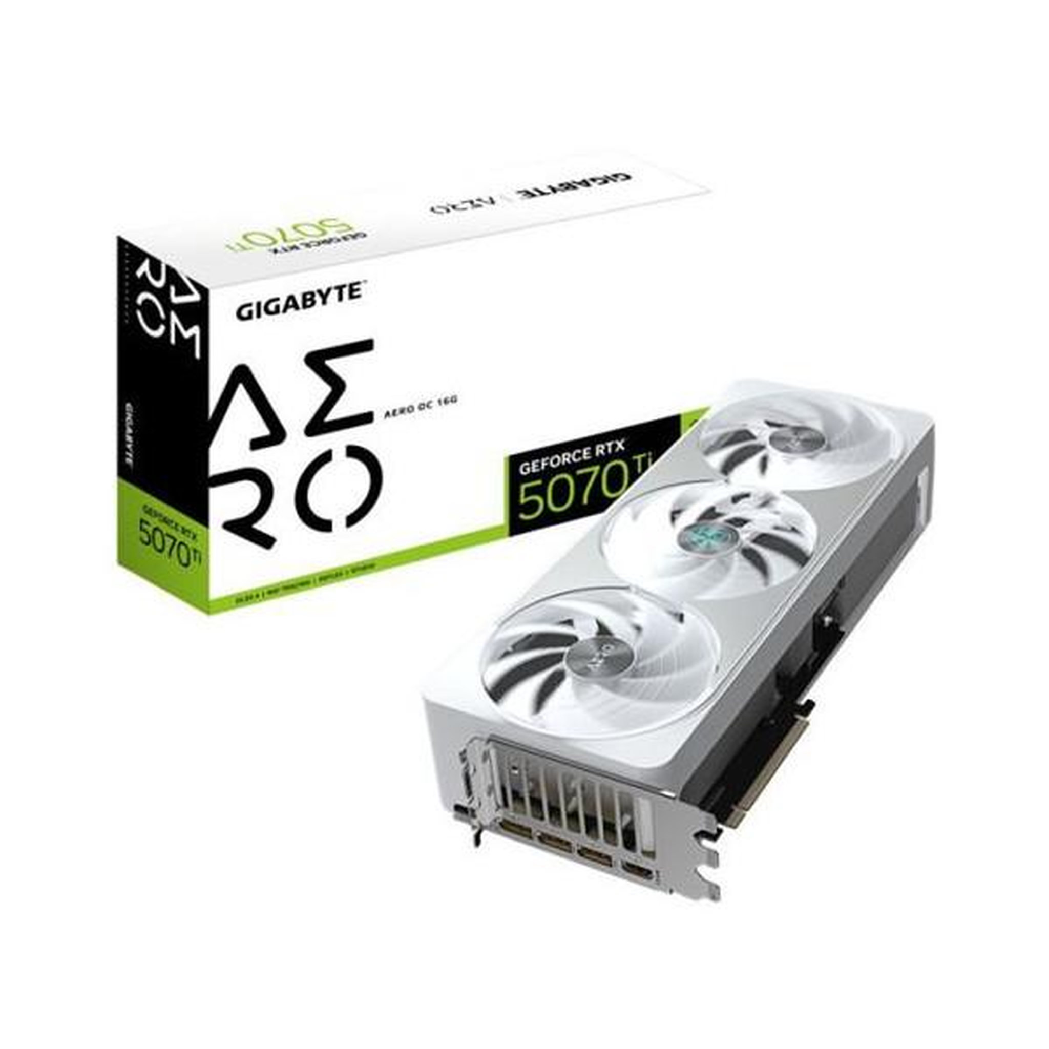Gigabyte Carte graphique Gigabyte NVidia GeForce RTX™ 5070 Ti AERO OC 16G Blanc