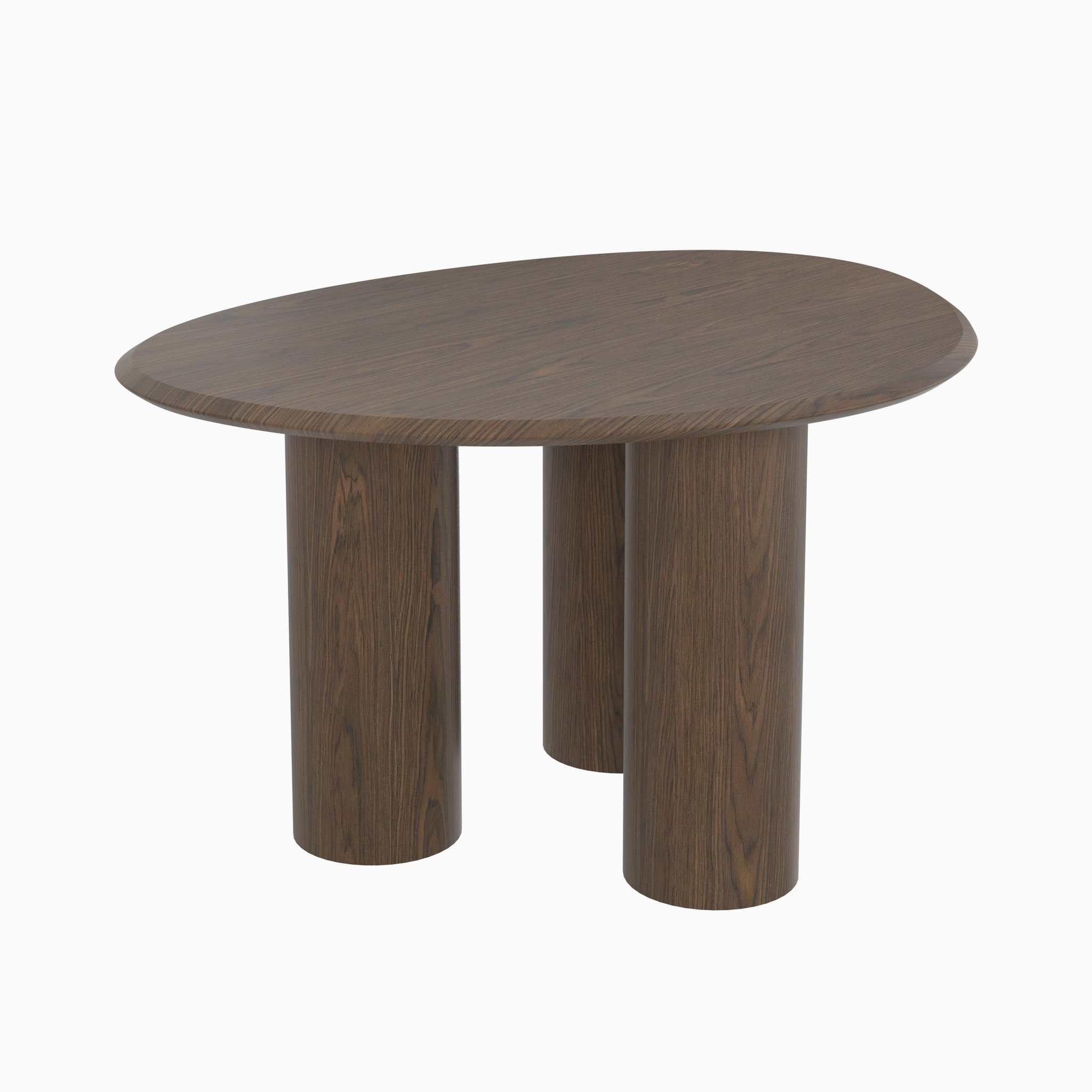 MAISON PAVANE Table organique en placage noyer, 6 personnes-aya