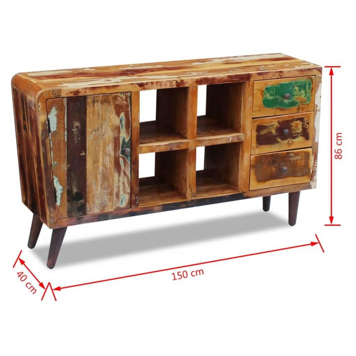 VIDAXL Buffet Bois de recuperation massif 150x40x86 cm