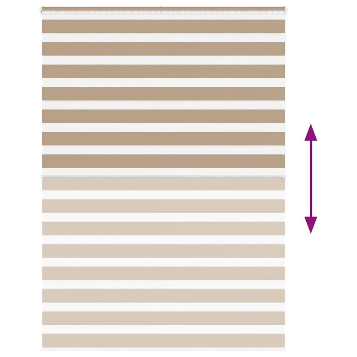 VIDAXL Store zebre marron sable largeur du tissu 160,9 cm polyester