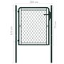 Voir la diapositive 4 : VIDAXL Portillon Acier 100 x 75 cm Vert