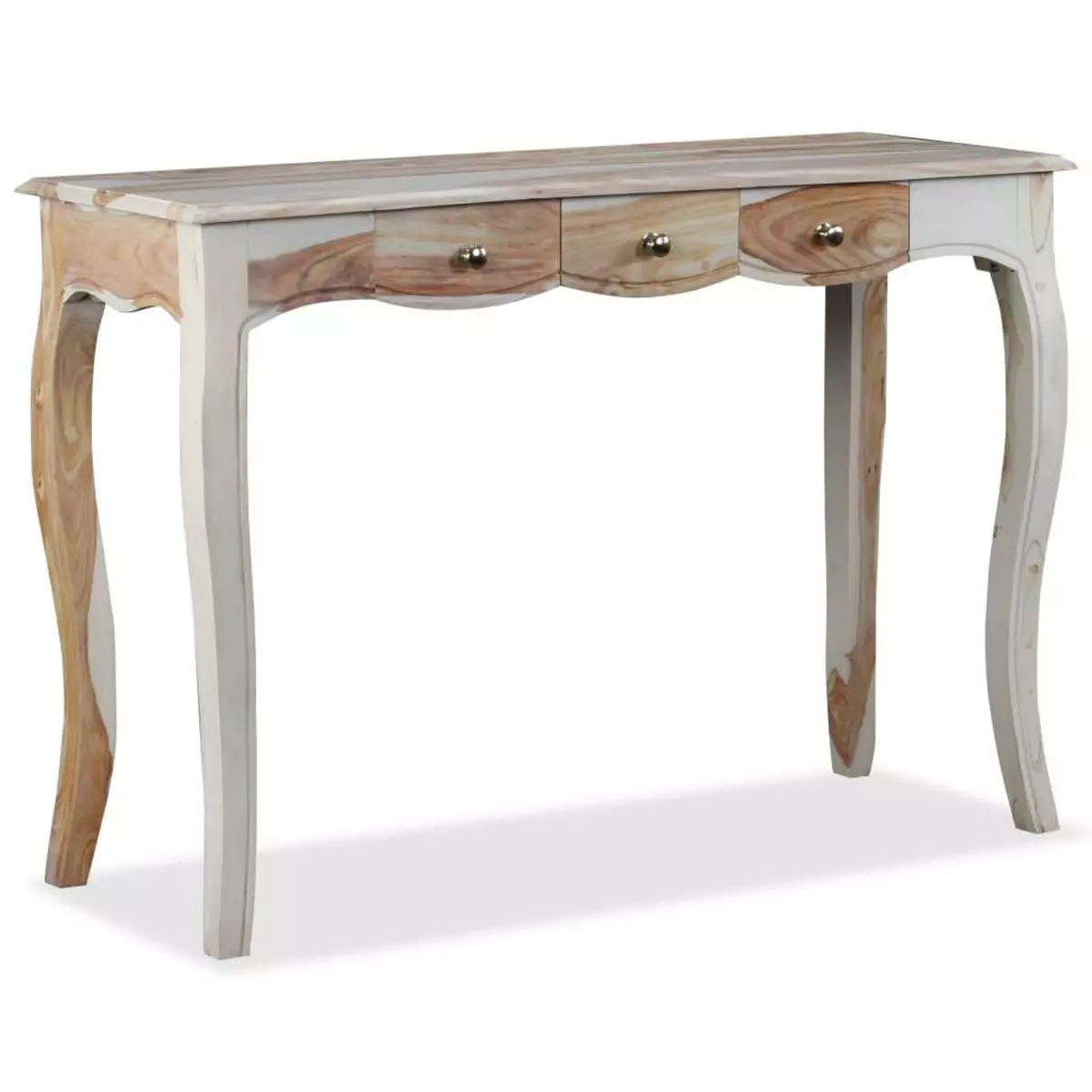 VIDAXL Table console et 3 tiroirs Bois de Sesham massif 110x40x76 cm