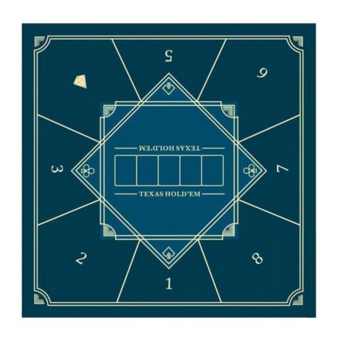Paris Prix Tapis de Poker  Vegas  83x83cm Bleu