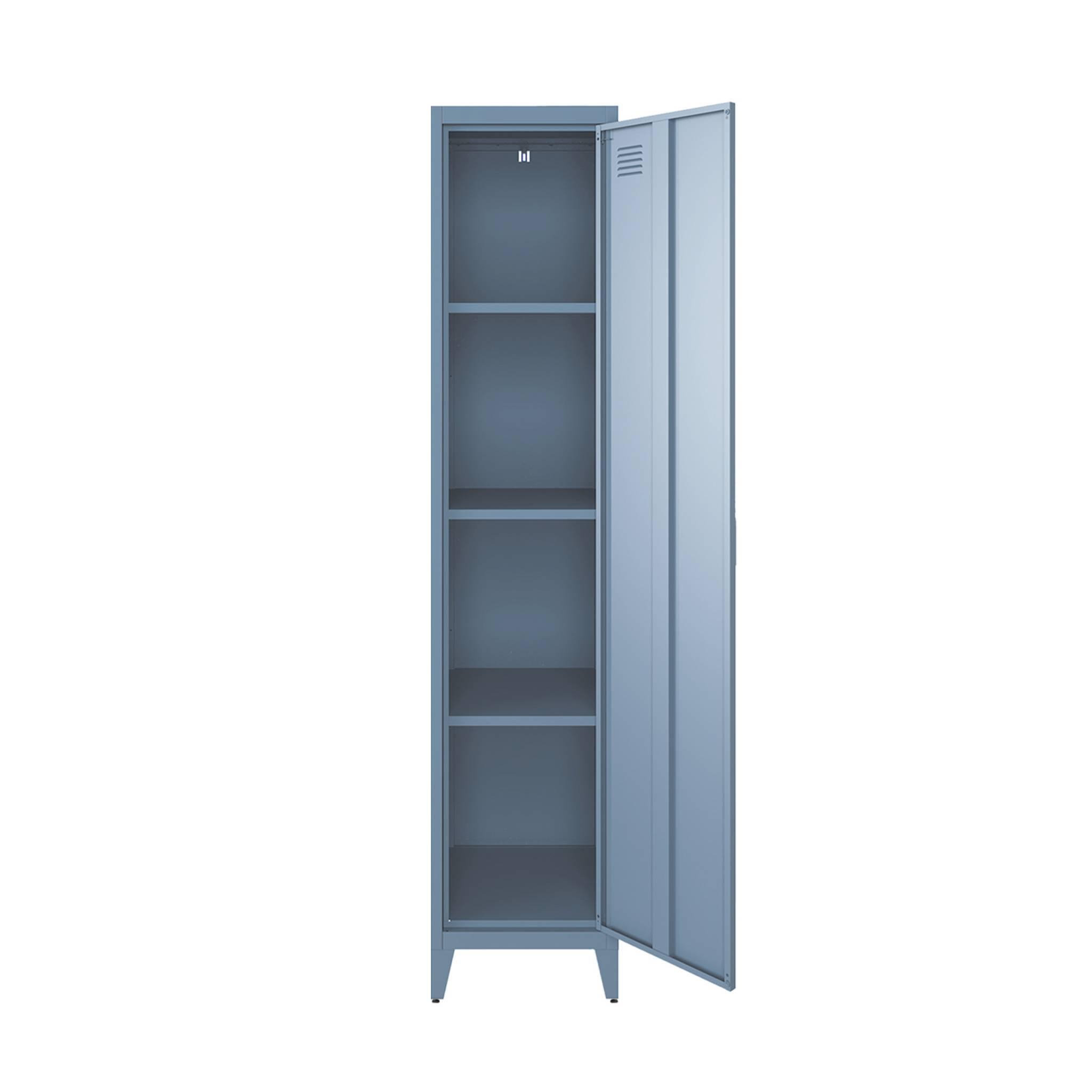 Voir la diapositive 6 : SWEEEK Armoire chambre industrielle métal, 4 espaces de rangement