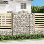 VIDAXL Paniers a gabions arques 7 pcs 200x50x220/240 cm Fer galvanise