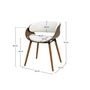 Voir la diapositive 4 : Rendez vous déco Chaise en cuir synthétique beige et bois plaqué noyer - Polo