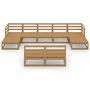 Voir la diapositive 3 : VIDAXL Salon de jardin 9 pcs bois de pin massif