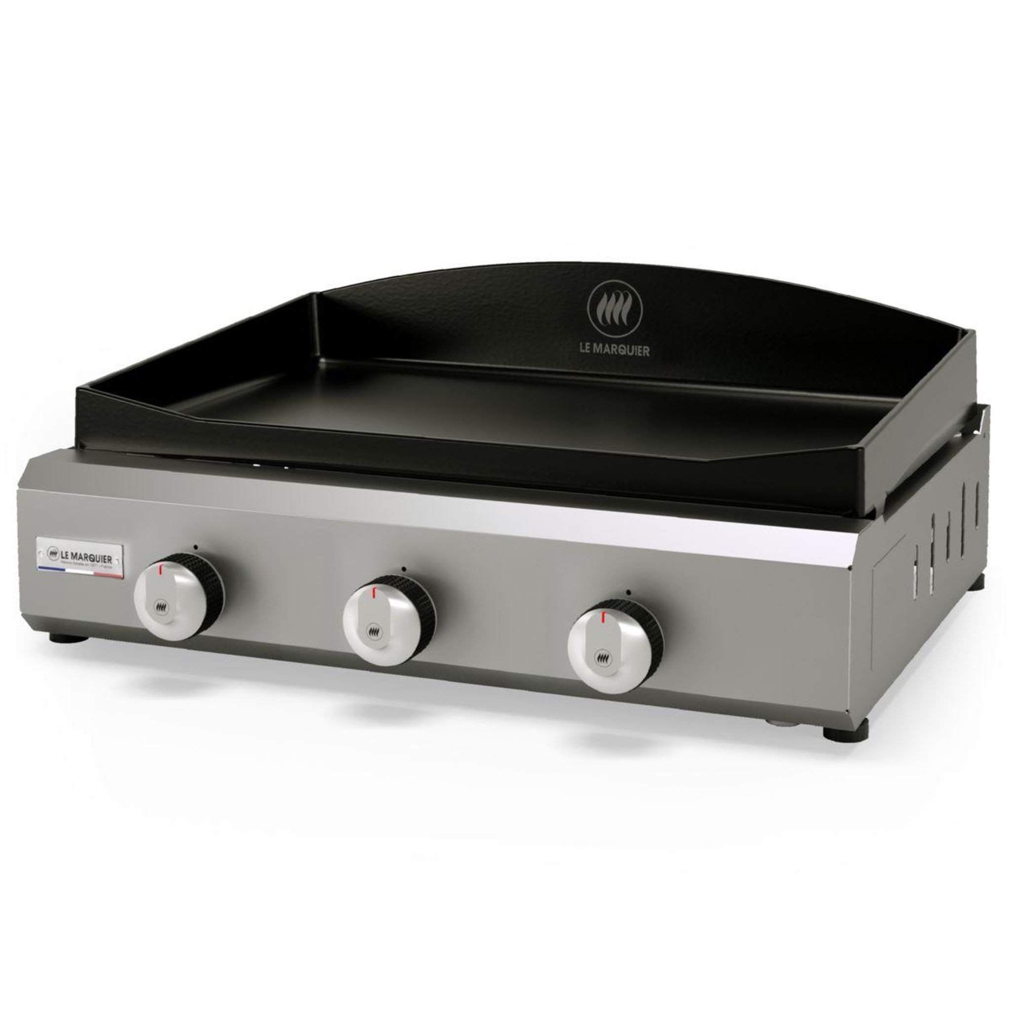 Voir la diapositive 2 : Le marquier Plancha gaz exclusive amalia 375 inox 3 brûleurs à poser, 75x40 cm