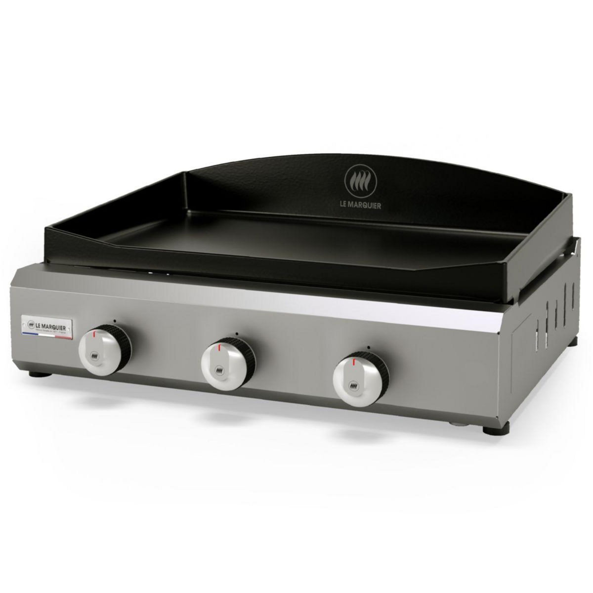 Le marquier Plancha gaz exclusive amalia 375 inox 3 brûleurs à poser, 75x40 cm