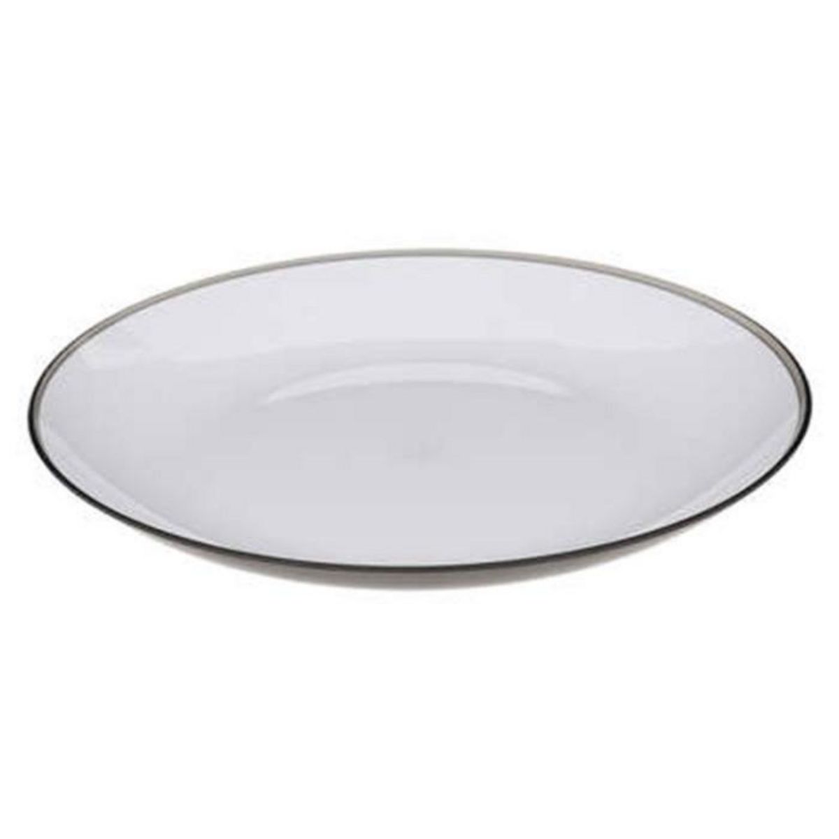 FIVE Lot de 6 Assiettes Plates Réutilisables  Square  25cm Gris Charbon