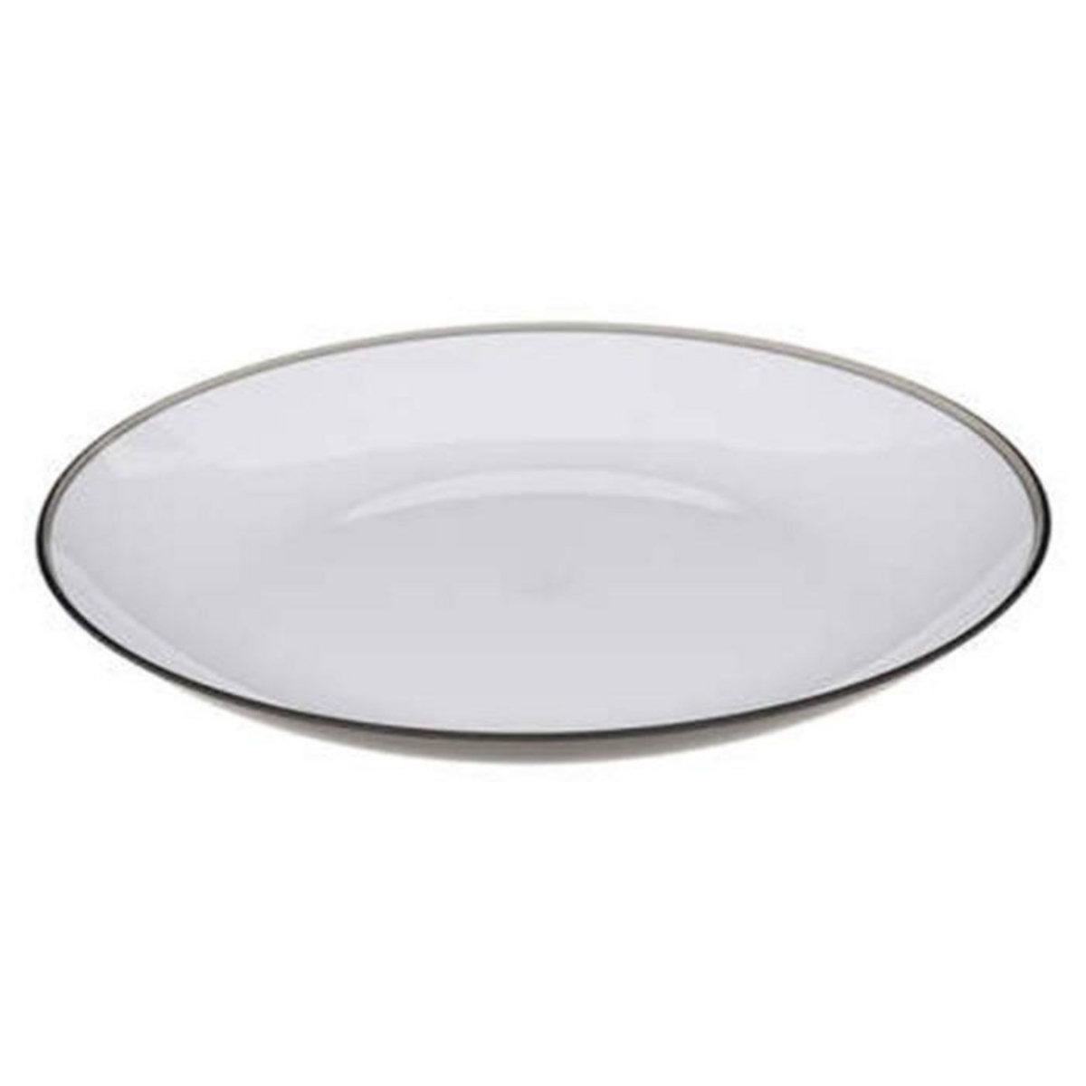 FIVE Lot de 6 Assiettes Plates Réutilisables  Square  25cm Gris Charbon