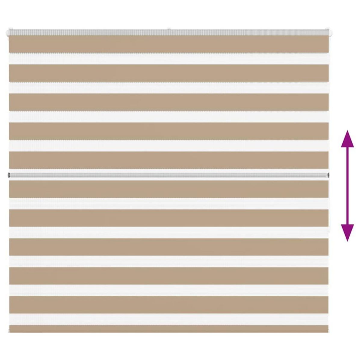 VIDAXL Store zebre marron sable largeur du tissu 155,9cm polyester