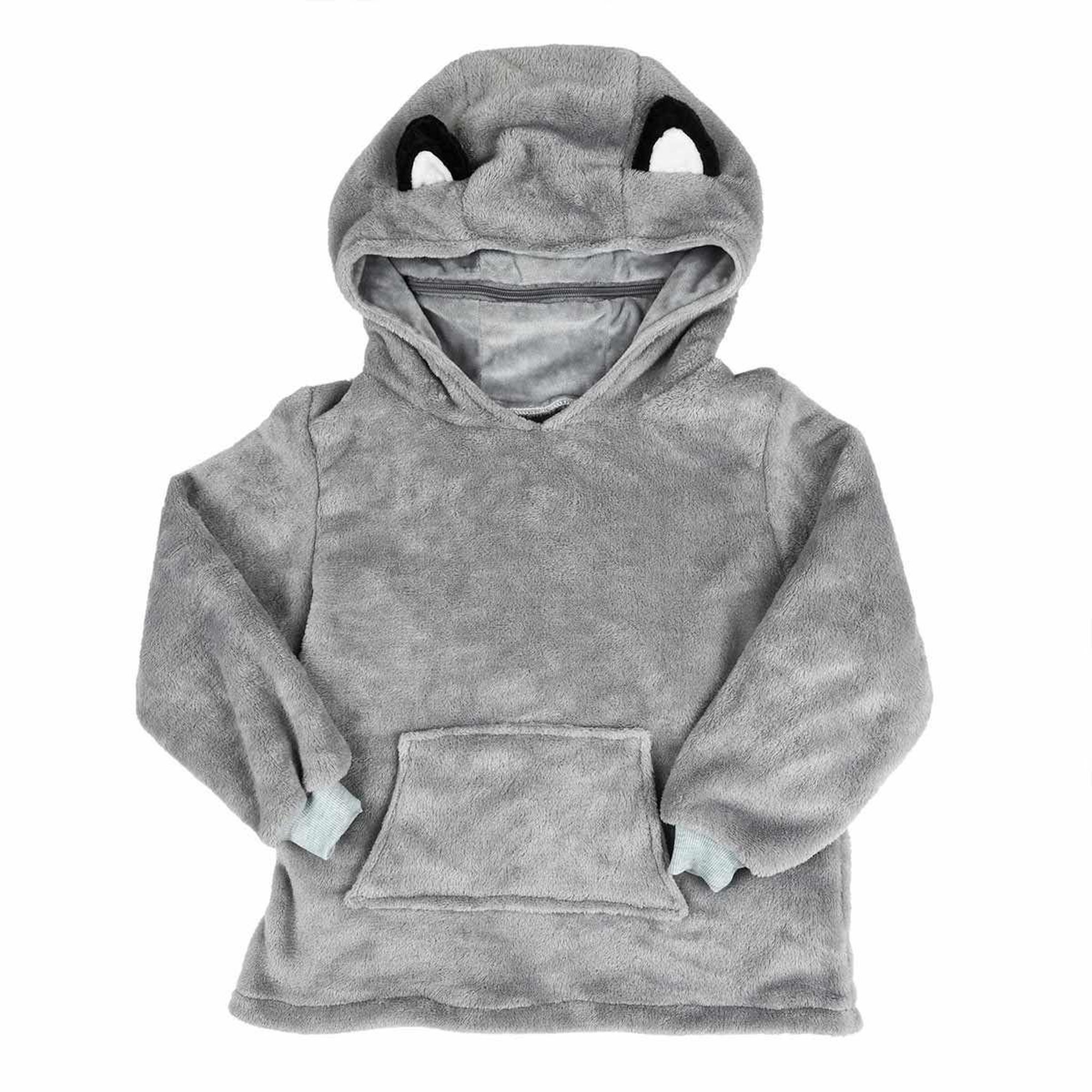 HOME DECO KIDS Sweat pochon peluche  enfant  66cm gris