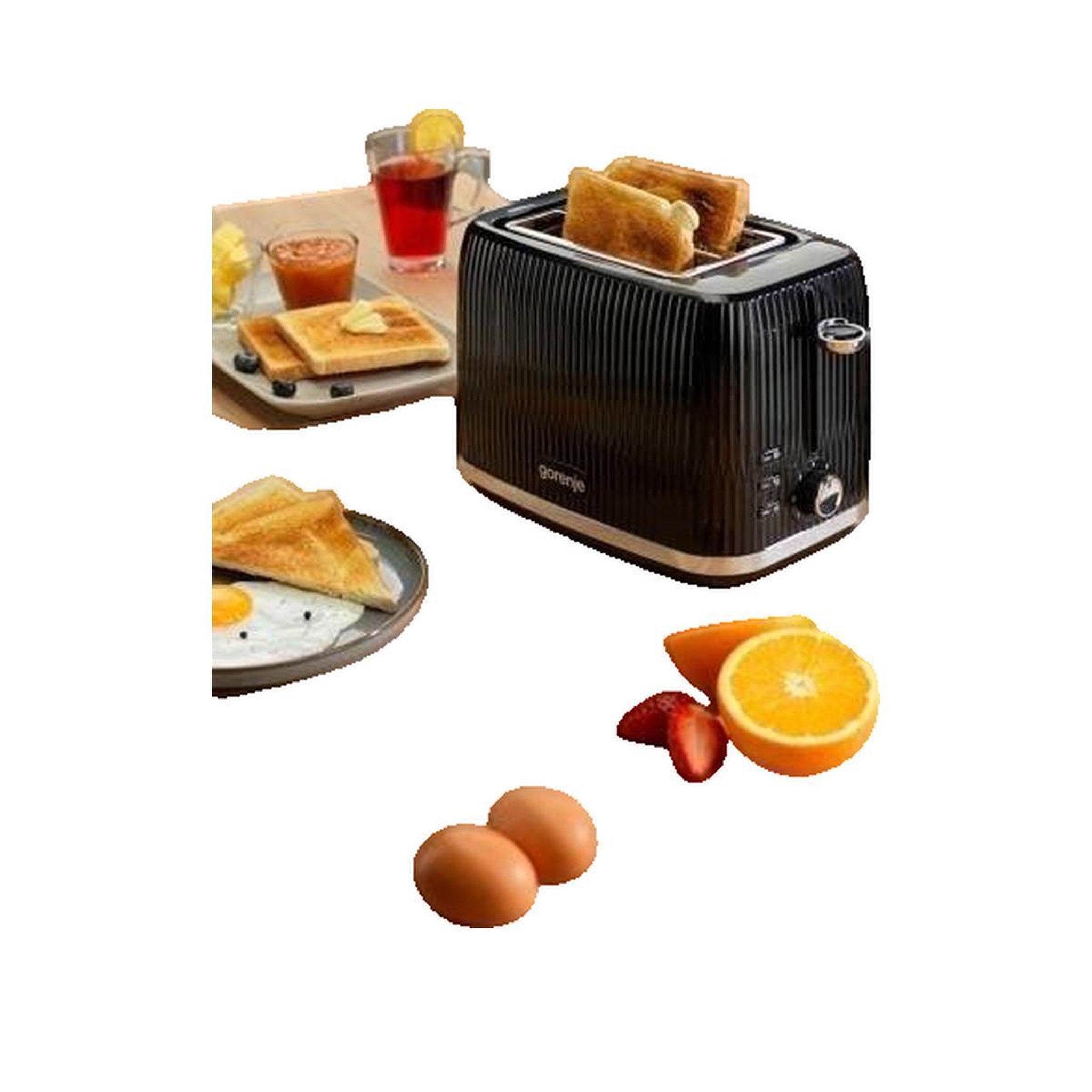 Voir la diapositive 2 : GORE WEAR Grille-pain Gorenje T850DPB 2 toasts Noir