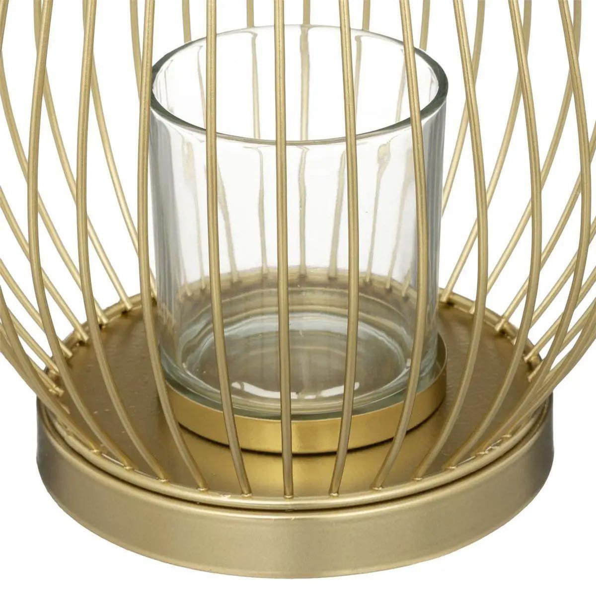 ATMOSPHERA Photophore Design en Métal  Filaire  23cm Or