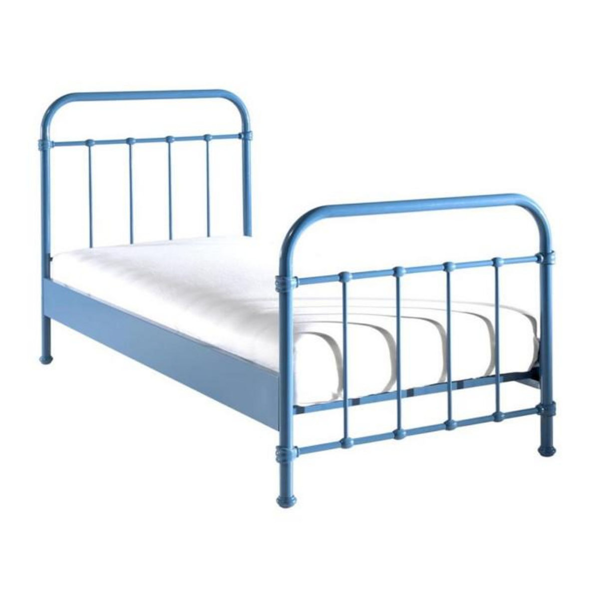 Paris Prix Lit Enfant Métal  New York  90x200cm Bleu