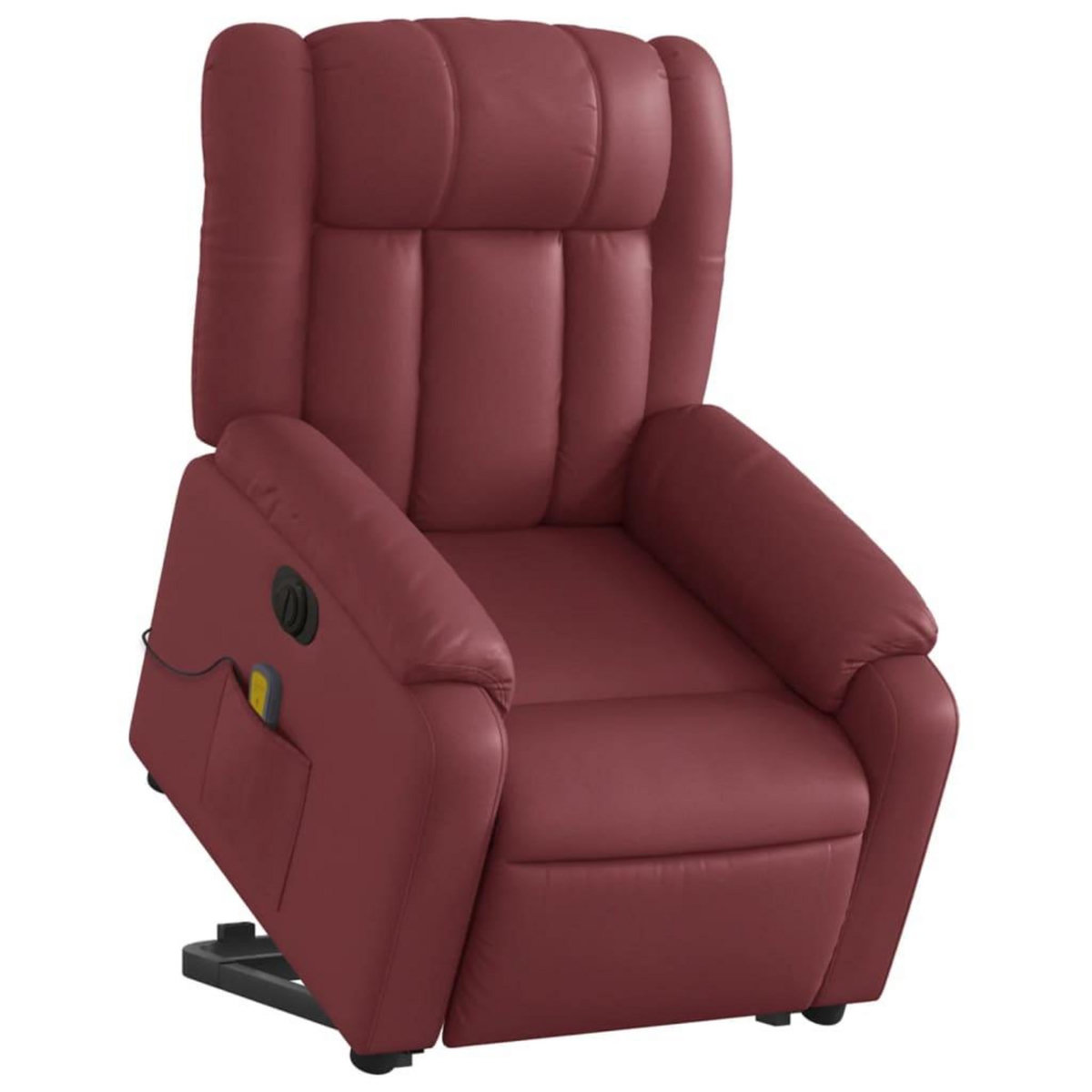 VIDAXL Fauteuil inclinable de massage electrique rouge bordeaux