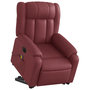 Voir la diapositive 3 : VIDAXL Fauteuil inclinable de massage electrique rouge bordeaux