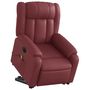 Voir la diapositive 3 : VIDAXL Fauteuil inclinable de massage electrique rouge bordeaux
