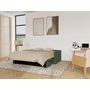 Voir la diapositive 2 : BEST MOBILIER Julia - canapé 3 places convertible express couchage quotidien 140 cm matelas 14 cm en tissu