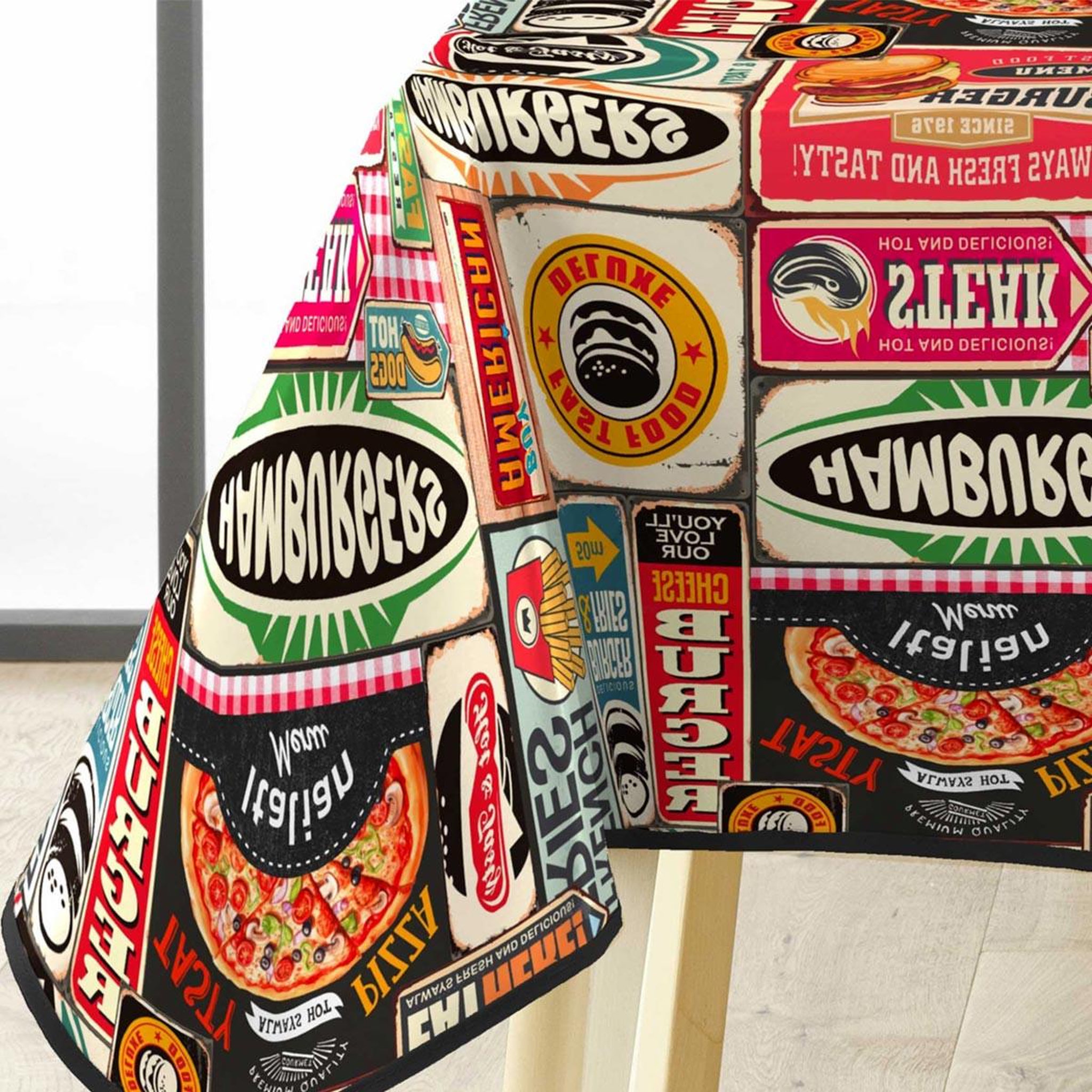 Voir la diapositive 2 : Douceur d'Intérieur Nappe toile cirée  americano  140x240cm multicolore