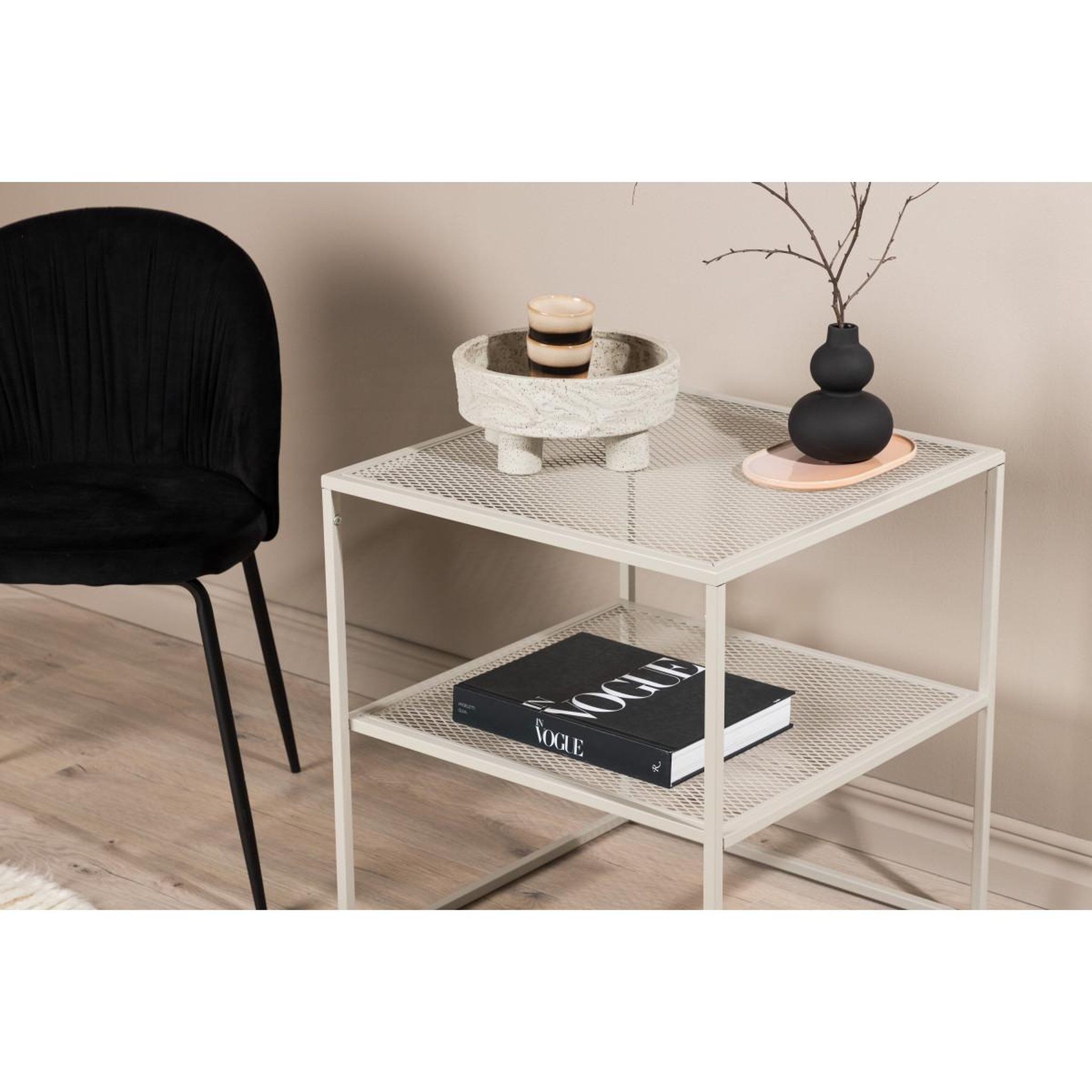 Voir la diapositive 6 : Paris Prix Table d'appoint avec étagère  netz  60cm beige