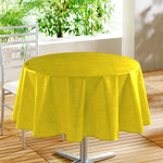 Paris Prix Nappe Ronde Toile Cirée  Declino  160cm Jaune
