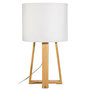 Voir la diapositive 1 : ATMOSPHERA Lampe pied bois Molu blanc