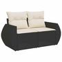 Voir la diapositive 5 : VIDAXL Salon de jardin avec coussins 8 pcs noir resine tressee acacia