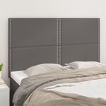 VIDAXL Tetes de lit 4 pcs Gris 72x5x78/88 cm Similicuir