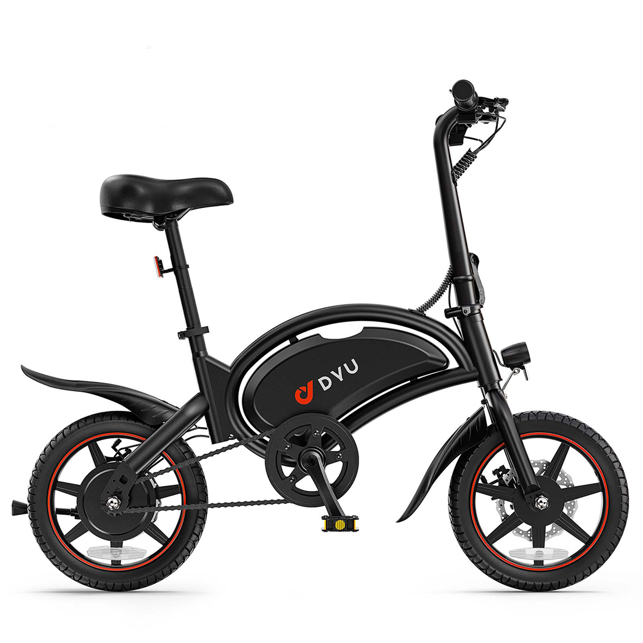 DYU Vélo électrique pliant dyu d3s 14  mini, 36 v 10 ah, noir