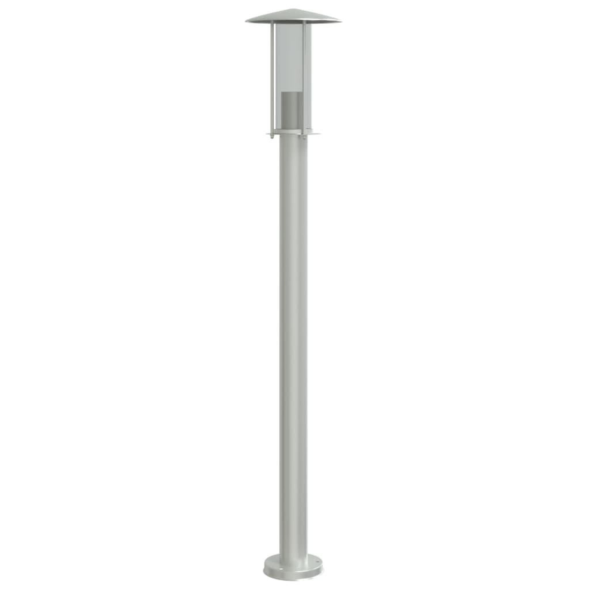 Voir la diapositive 5 : VIDAXL Lampadaires d'exterieur 3 pcs argente 100 cm acier inoxydable