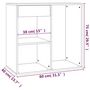 Voir la diapositive 6 : VIDAXL Armoire a cosmetiques Blanc 80x40x75 cm Bois d'ingenierie