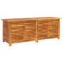Voir la diapositive 2 : VIDAXL Boîte de rangement de jardin persiennes 150x50x56cm bois acacia