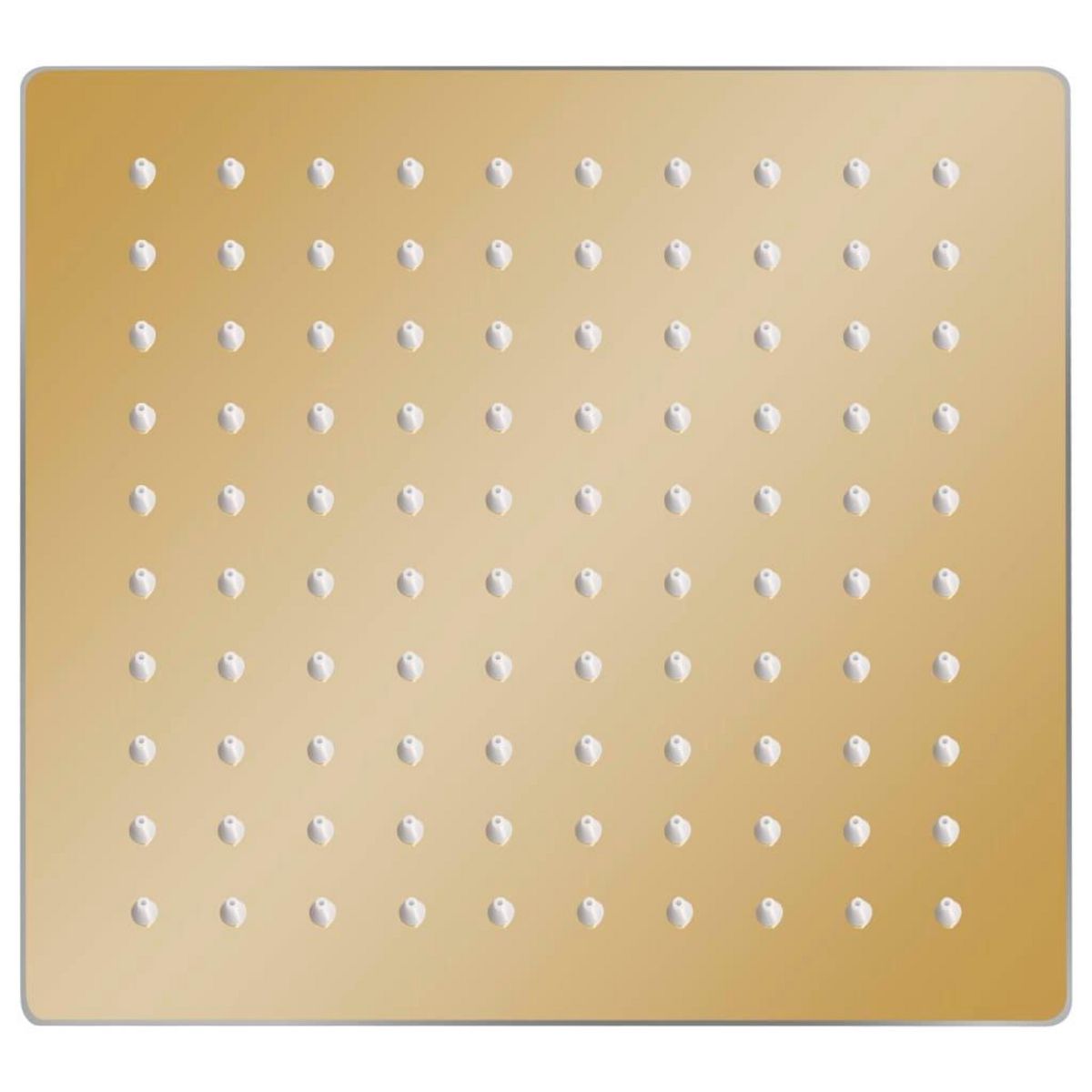 VIDAXL Pomme de douche pluie Acier inoxydable 20x20 cm Carree Dore