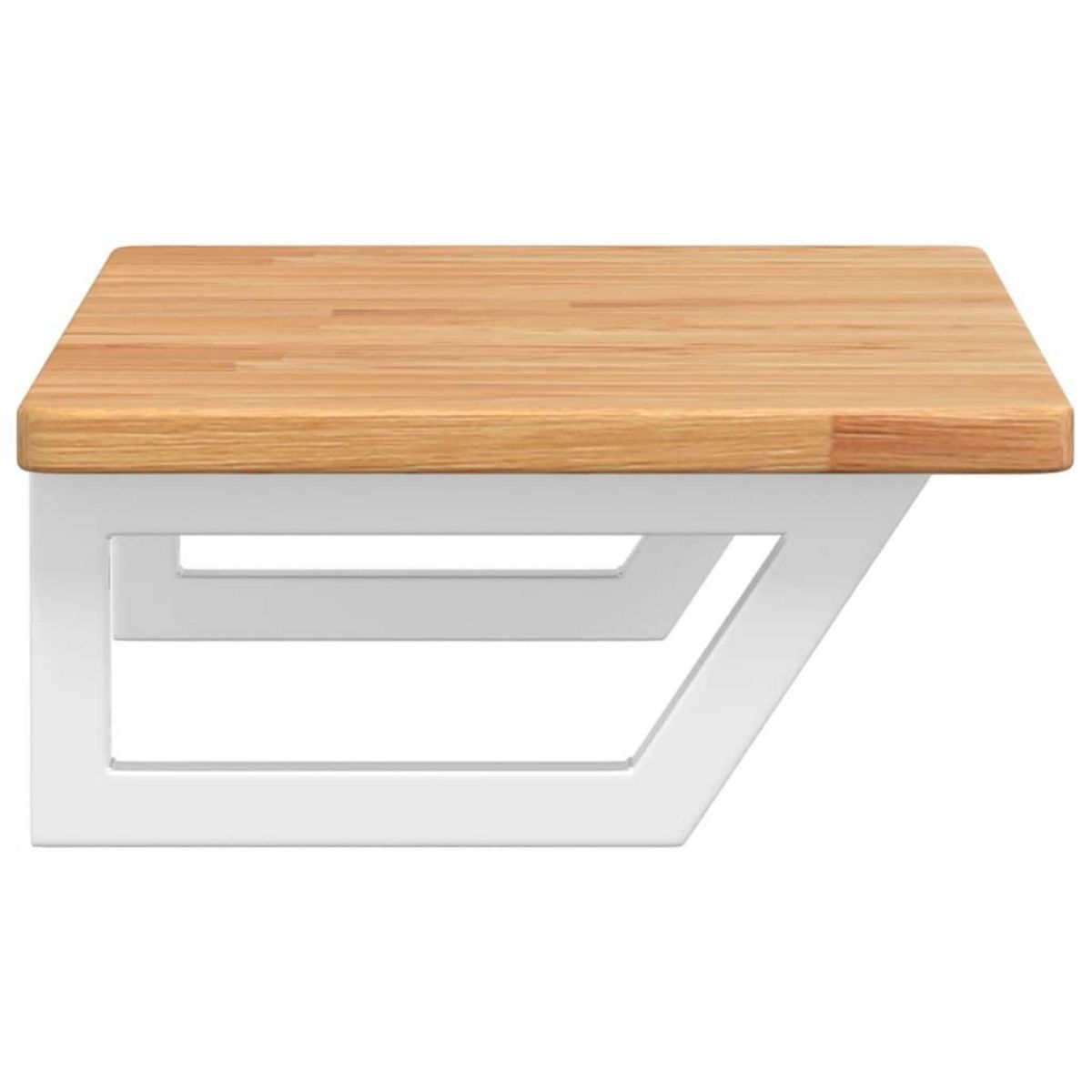 VIDAXL Etagere de vasque murale acier et bois de chene massif