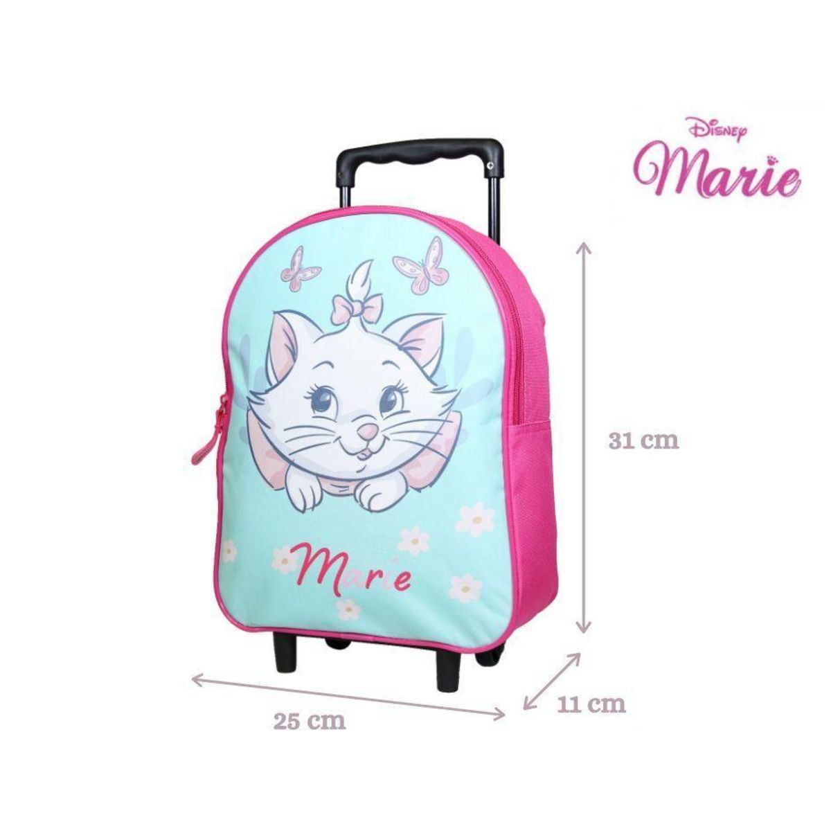 Bagtrotter BAGTROTTER Sac à dos à roulettes 31 cm Disney Marie Les Aristochats Vert