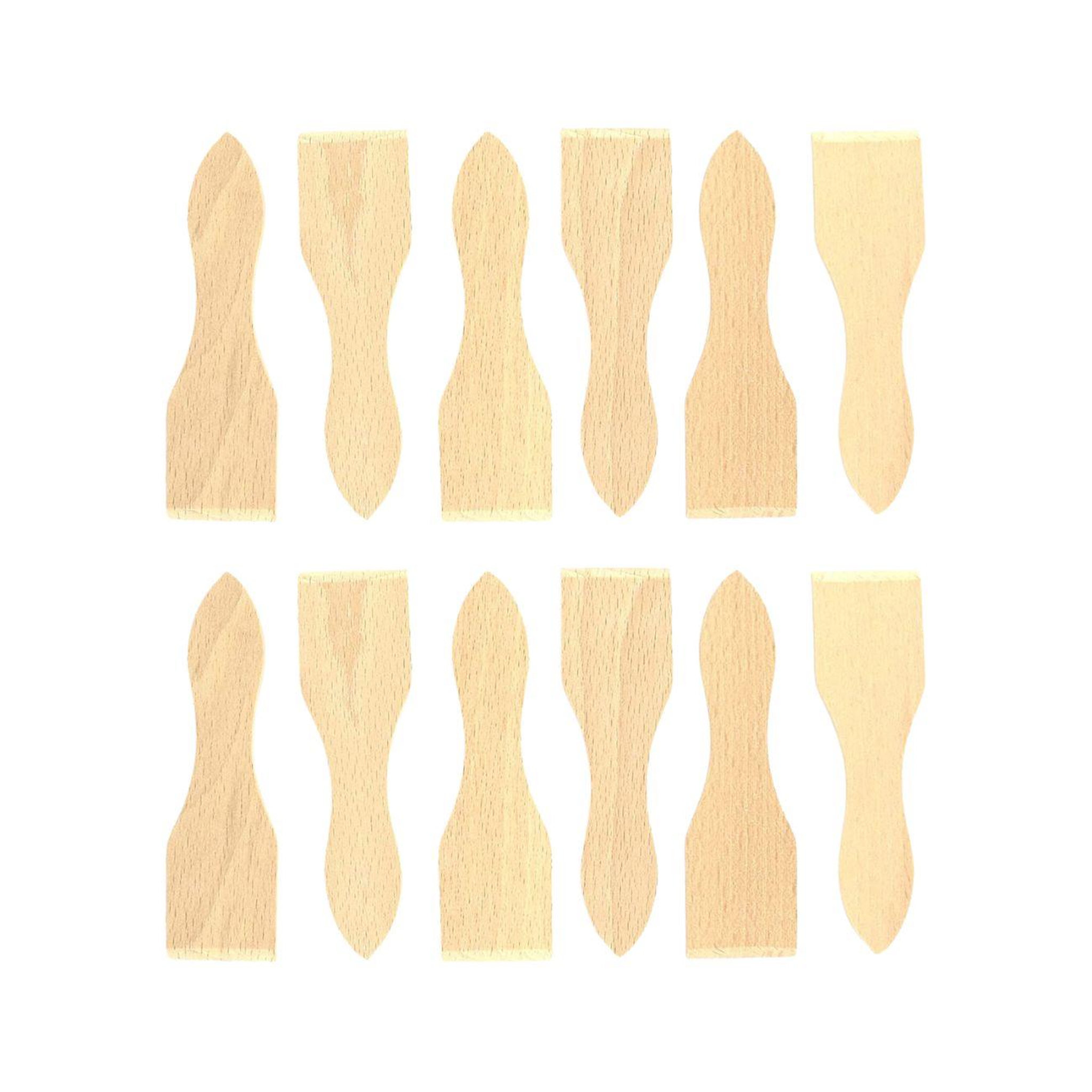 Fackelmann Ensemble de 12 spatules à raclette en bois 13 cm fackelmann wood edition