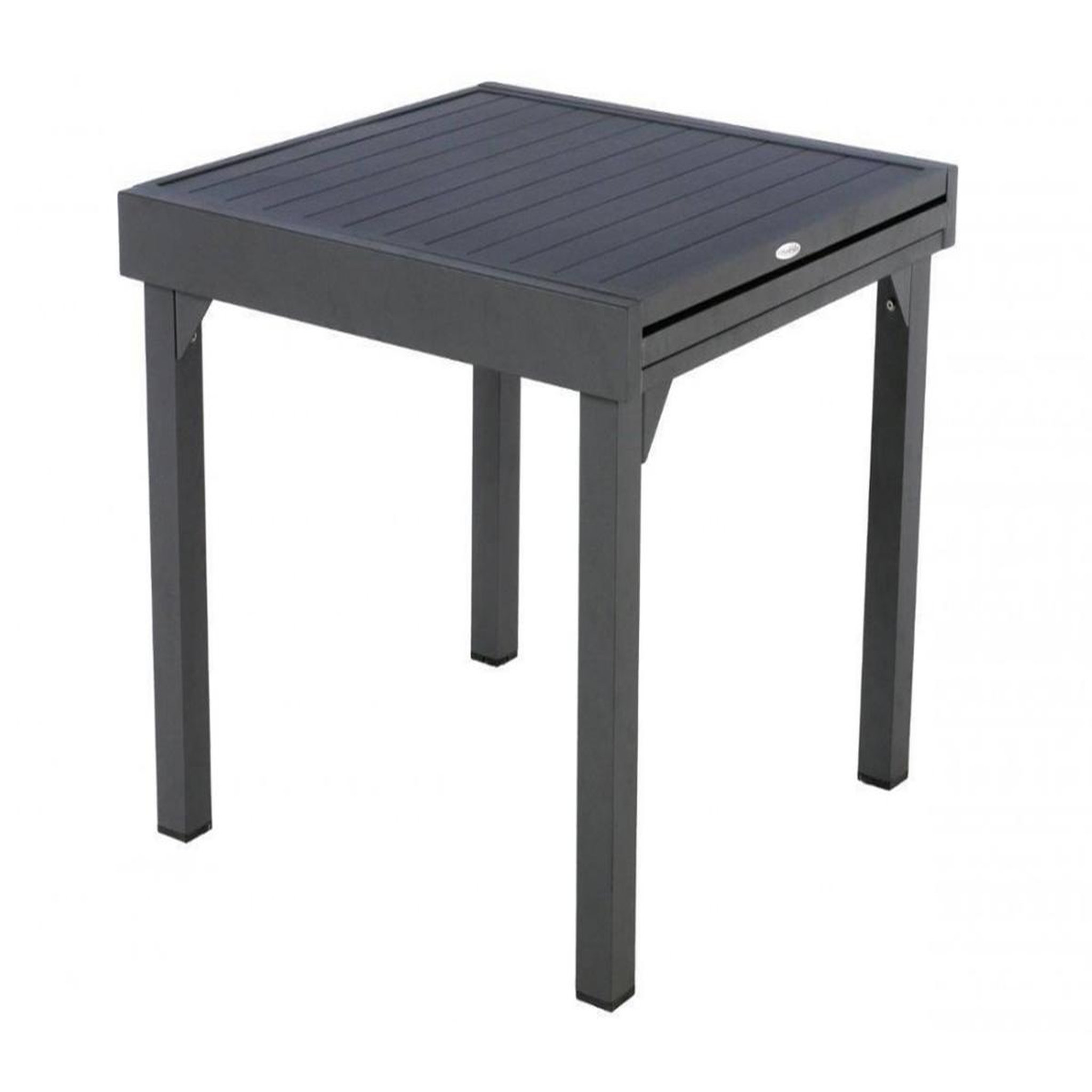 Voir la diapositive 3 : HESPERIDE Table extensible carrée alu Piazza 4/8 places Graphite - Hespéride