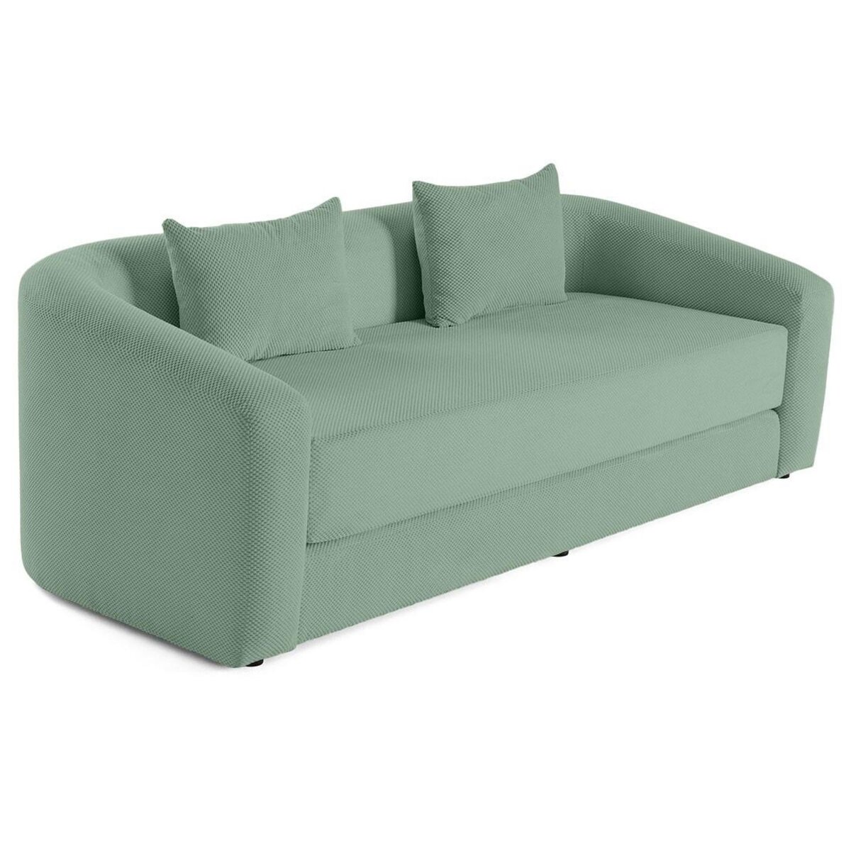 BEST MOBILIER Nuvia - canapé convertible déplimousse 3 places en velours texturé