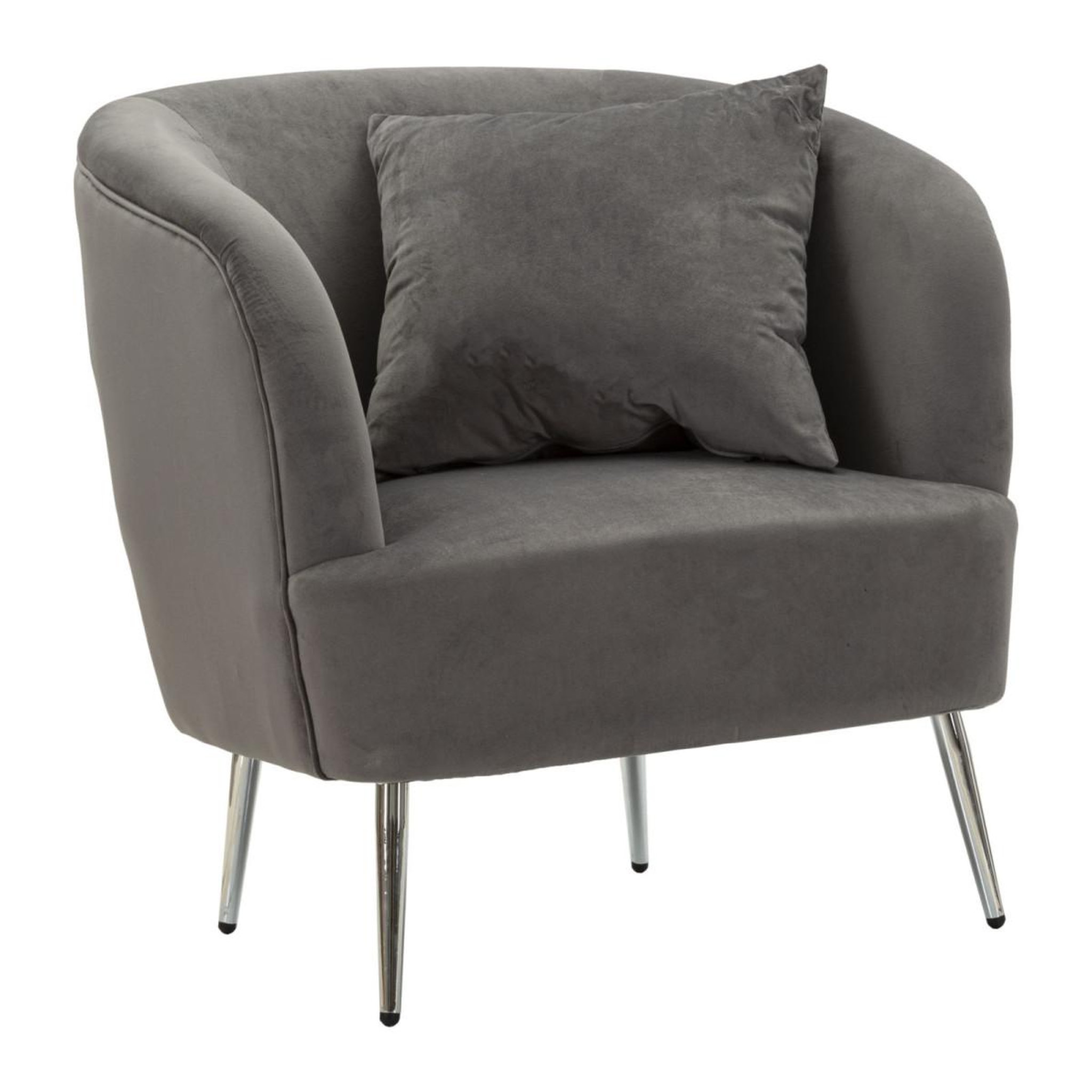 Paris Prix Fauteuil imitation fourrure  soffy  78cm gris