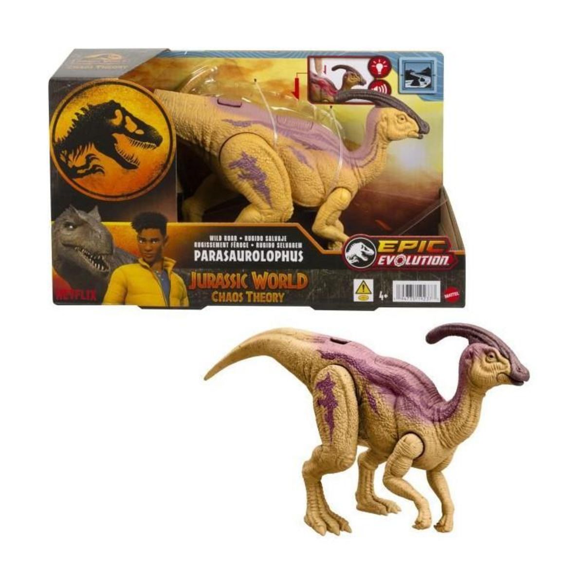 MATTEL Jurassic World-Parasaurolophus Rugissement Féroce-Figurine articulée HTK75