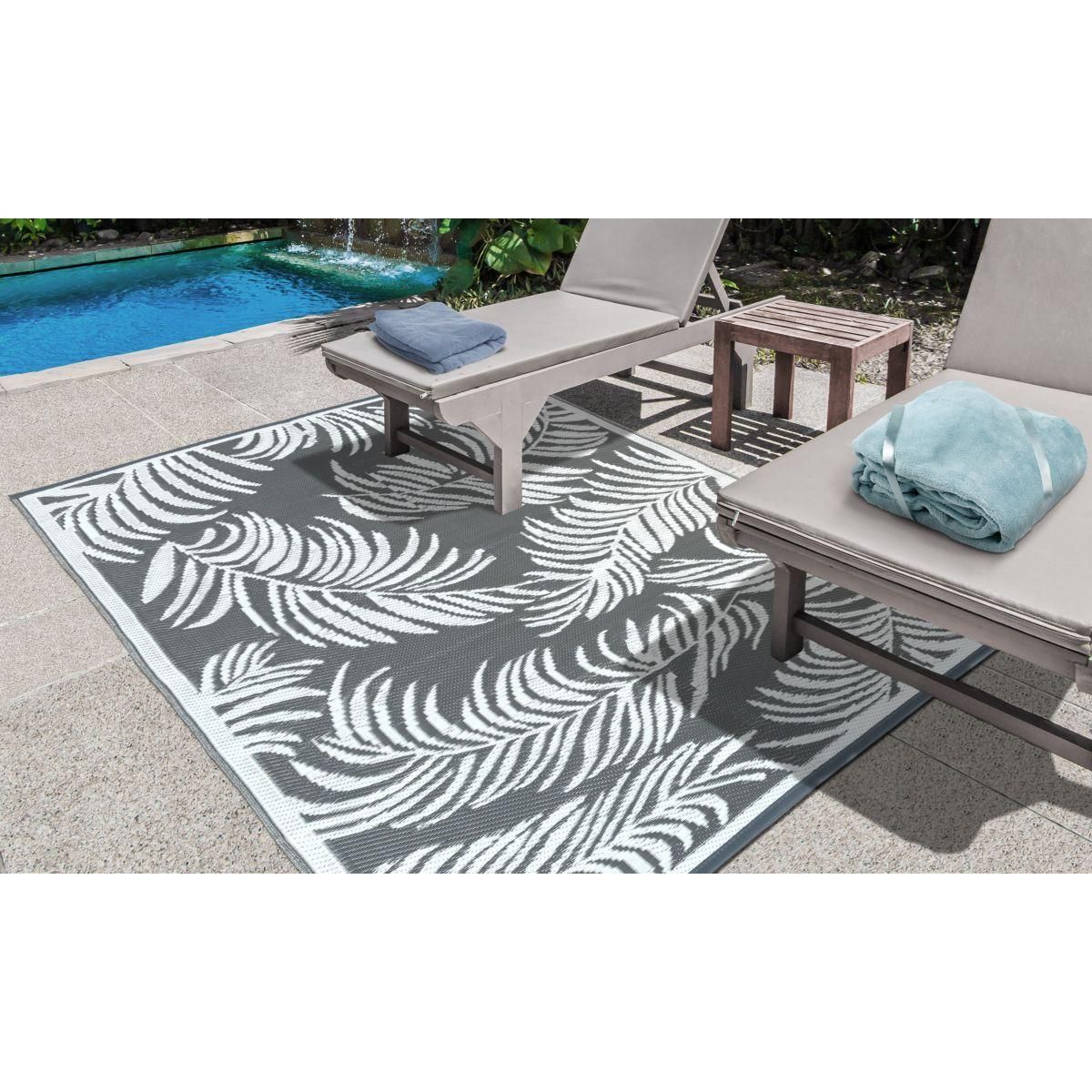 Inkazen Tapis extérieur - 160x240cm - Gris - HAWAI