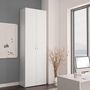 Voir la diapositive 3 : VIDAXL Armoire de bureau Blanc 60 x 32 x 190 cm Bois d'ingenierie