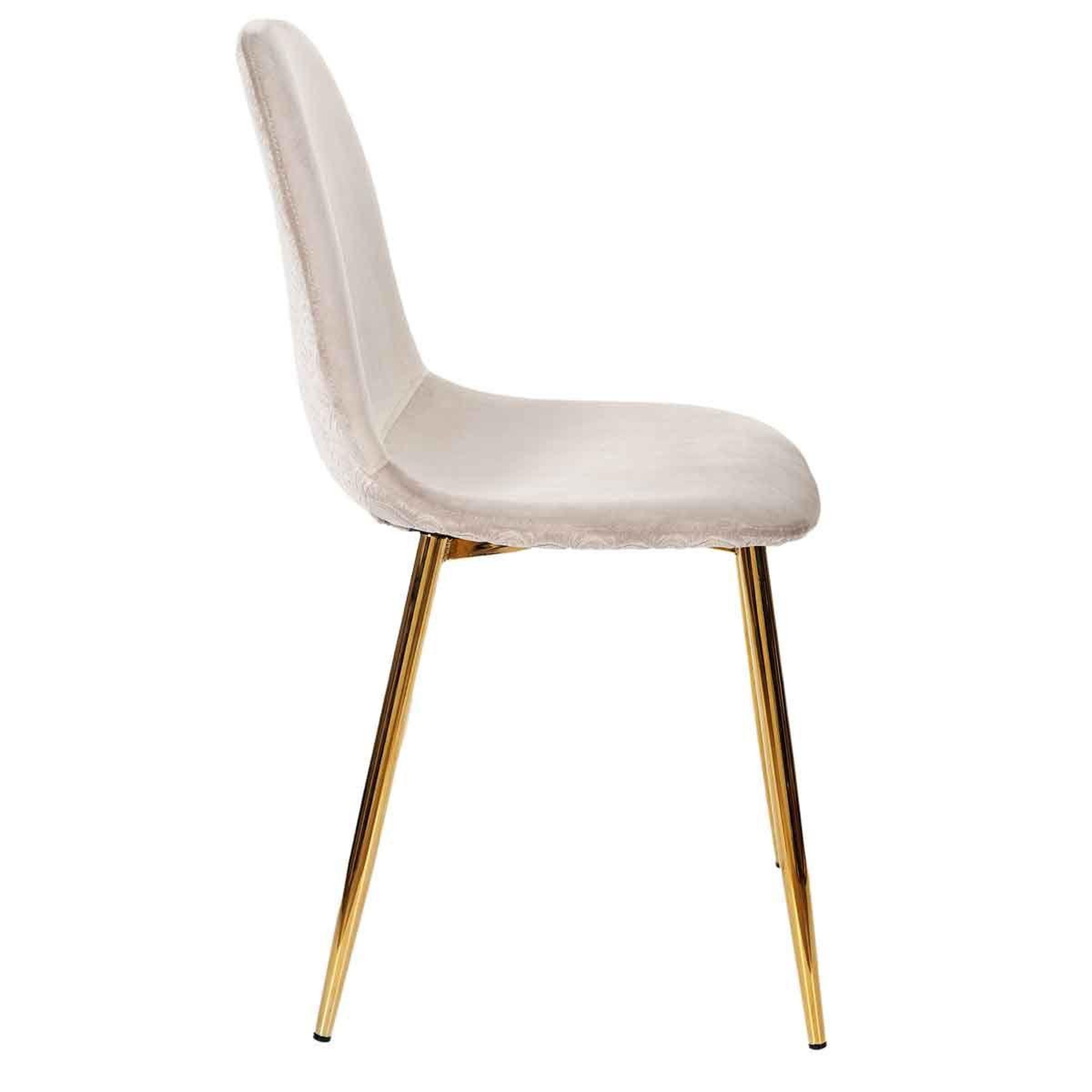 Voir la diapositive 3 : The Home Deco Factory Lot de 4 chaises design  royal  86cm taupe