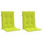 Voir la diapositive 3 : VIDAXL Coussins de chaise de jardin a dossier bas lot de 2 vert vif
