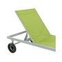 Voir la diapositive 2 : Habitat et Jardin Bain de soleil en aluminium et textilène  Bella  - Phoenix - Vert - Lot de 2