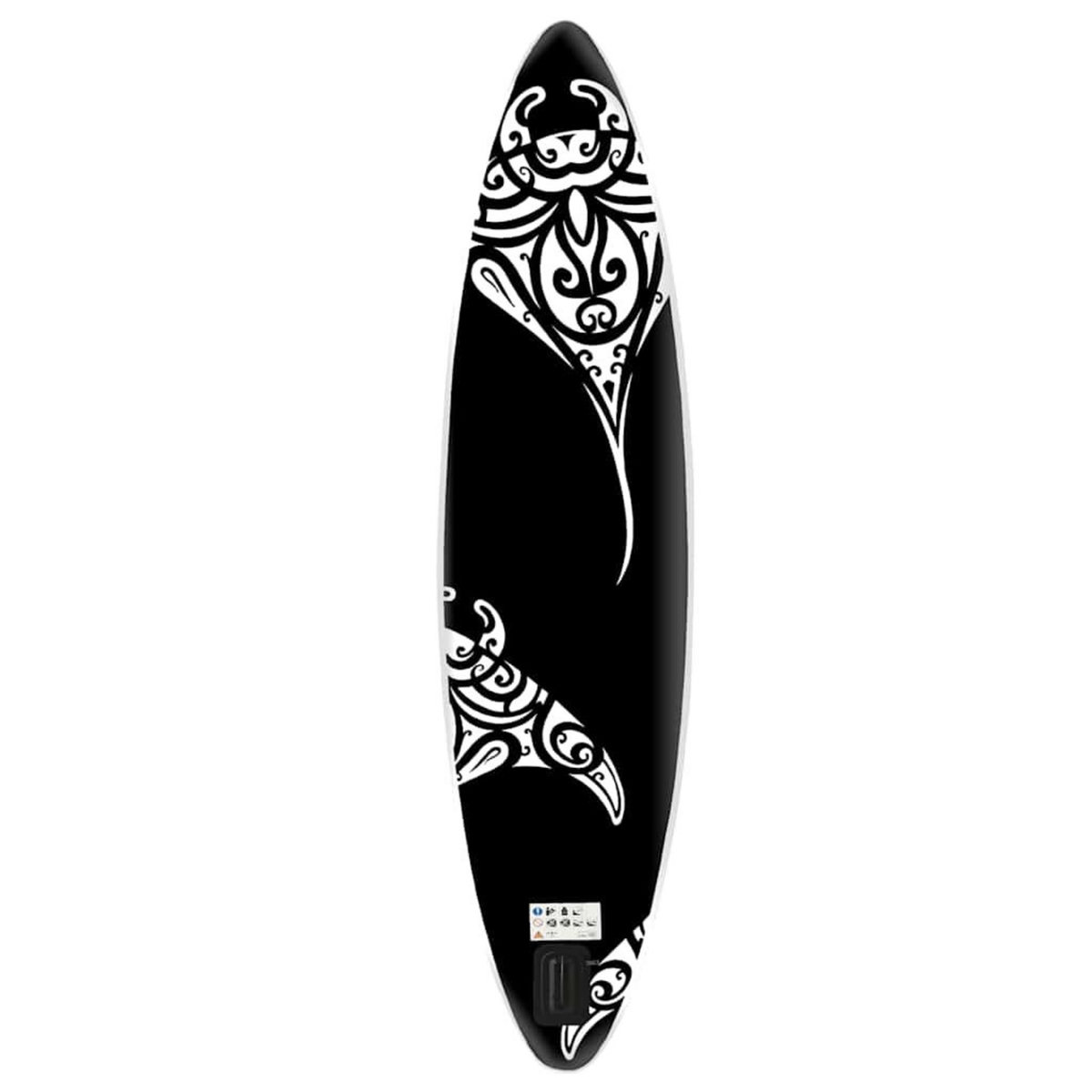 VIDAXL Ensemble de planche SUP gonflable 320x76x15 cm Noir